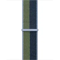 Apple Watch 38/40/41 mm Nylon Sport Loop Bracelet de Montre Bleu Abysse/Vert Mousse