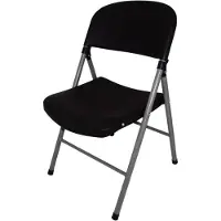 Bolero Chaises pliantes en plastique et acier noir, lot de 2