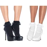 Leg avenue Femmes, Collants, Chaussettes de cheville, Noir, (Taille unique)