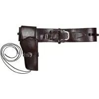 Generique Accessoire de déguisement - ceinture holster cow-boy western 110cm marron - 00579