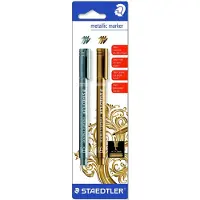 Staedtler Metallic Marker gold/silb. 2er
