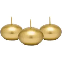 Party-Decoration Bougie flottante, métallique, or, 4cm (1 pkt / 50 pc.) (50 pcs)