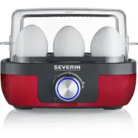 Severin EK 3168 Eierkoker Rood metallic rvs-zwart 1-6 eieren