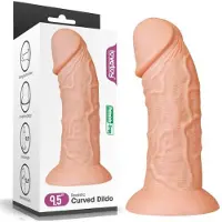 Lovetoy Dildo 24 cm Vaalea imukupilla