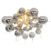 QAZQA Plafonnier design en laiton avec verre fumé 4 lumières - Explode