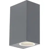 QAZQA Ensemble de 4 appliques murales gris foncé 2 lumières IP44 - Baleno