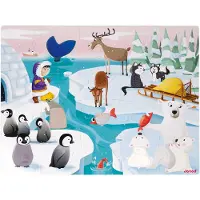 Janod Tactile Life On The Ice Puzzle 20 Pieces Multicolore 24 Months-4 Years Enfants