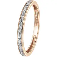 Lucardi Bague 'Chic' or rose / transparent