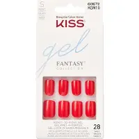KiSS Gel Fantasy 28 Ongles artificiels colorés rouges 1 unité