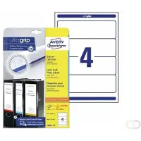Avery Zweckform Étiquettes pour dos de classeur à levier Avery L6061-25, 59 x 192 mm, 100 étiquettes, paquet de 25 feuilles