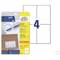 Avery Zweckform 6120 - Blanc - A6 (105 x 148 mm) 100 étiquette(s) (25 feuille(s) x 4 étiquettes