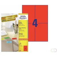 Avery Zweckform Étiquettes multifonctionnelles 3456 , 105 x 148 mm, 400 unités, rouge
