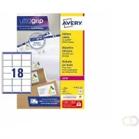 Avery Zweckform Etiquettes Zweckform ultragrip L7161, 63,5x46,6 mm, blanc, boîte de 1800 pcs.