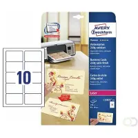 Avery Quick&clean C32025 - Cartes De Visite - Ultra Blanc - 54 X 85 Mm - 220 G/M2 - 250 Carte(S) ( 25 Feuille(S) X 10 )