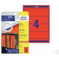 Avery Étiquettes pour classeurs à levier AVERY larges, rouges, 80 pièces, larges, 80 pièces