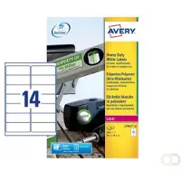 Avery Heavy Duty Laser Labels - Polyester - blanc - 38.1 x 99.1 mm 280 unités (20 feuille(s) x 14) étiquettes