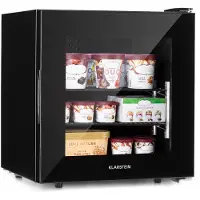 Klarstein IceAge 36 Congélateur 36 litres 2 étagères thermostat façade en verre
