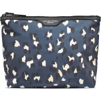 Gillian Jones Makeup Purse Blue Leopard