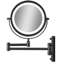 Gillian Jones Double-sided Wall Led X10-black Makeup Mirror Argenté Femme