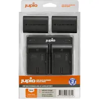 Jupio Kit : 2x Batterie LP-E6NH + Double Chargeur USB