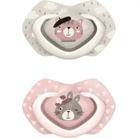 Canpol Babies soothers silicone symétrique BONJOUR PARIS, 18m+,2 pcs, 22/649 pin (2x)