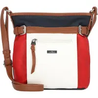 Tom Tailor Sac à bandoulière 'Juna' bleu / rouge / blanc