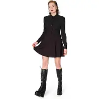 Banned Robe courte Gothic de - Robe Pentacle - XS - 4XL - pour Femme - noir - Taille XS