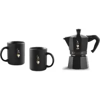 Bialetti Moka-Express-6 tasses + 2 Tasses - Noir Mat - 30cl
