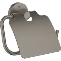 GROHE Essentials porte-rouleau de WC avec clapet brushed hard graphite 40367al1