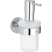 GROHE Essentials Distributeur de savon - 160ml - avec support - montage mural - chrome 40448001