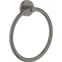 GROHE Essentials Anneau porte-serviettes - 18cm - rond - brushed hard graphite 40365al1