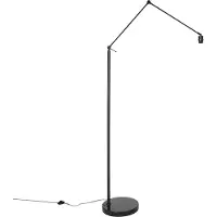 QAZQA Lampadaire moderne en acier réglable - Editor