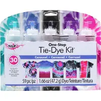 Tulip Tie-Dye Kit Carousel - Kit de bricolage créatif pour enfants et adultes