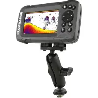 Ram Mounts Track Ball Mount For Lowrance Eagle 4 & 5 Hook2 & Reveal Series Argenté