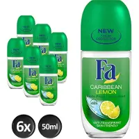 Fa 6 déodorants à bille Fa « Caribbean Lemon » (50 ml)