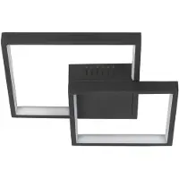 Highlight Plafonnier design Piazza noir 32 x 32cm
