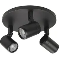 Highlight Moquerie Rain Noir 3 lumières rond