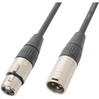 PD Connex Câble DMX tripolaire Prises XLR mâle-femelle en métal 120 Ohm 20 m