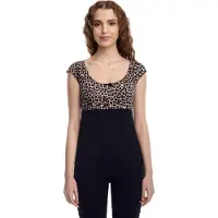 Pussy deluxe T-Shirt Manches courtes Rockabilly de - T-Shirt Léopard Evie - XS - XXL - pour Femme - noir-léopard - Taille XL