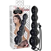 Huismerk Black Jack - plug anal perlé - silicone noir