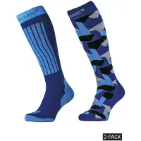 Poederbaas Chaussette de Ski Poederbaas Women Sport Performance Blue Army Print-Taille 35 - 38
