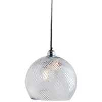 Ebb & Flow Rowan Suspension en Cristal Round Silver | Ø28 cm | Swirl IP20