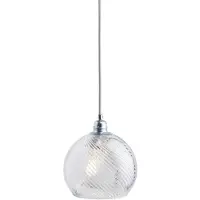 Ebb & Flow Rowan Suspension en Cristal Round Silver | Ø22 cm | Swirl IP20
