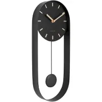 Karlsson Horloge murale pendule Charm noir - Ø 20 x 50cm