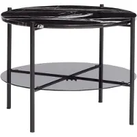 Hubsch Magnifique Table Basse Marbre/fumé | 020805