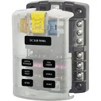 Blue Sea Systems Ato Fuse Block 6 Position Adapter Noir
