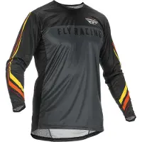 FLY Racing Maillot de motocross Lite L.E. Speeder, schwarz/grau/gelb, M