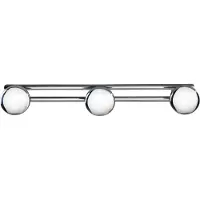 Wenko 22752100 Barre de 3 Patères Basic, Acier Inoxydable, 42,5 x 6,5 x 6,5 cm