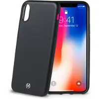 Celly Soft Matt (Apple iPhone X), Coque pour téléphone portable, Noir