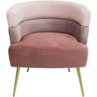Kare design Fauteuil Sandwich Velours Rose Kare Design